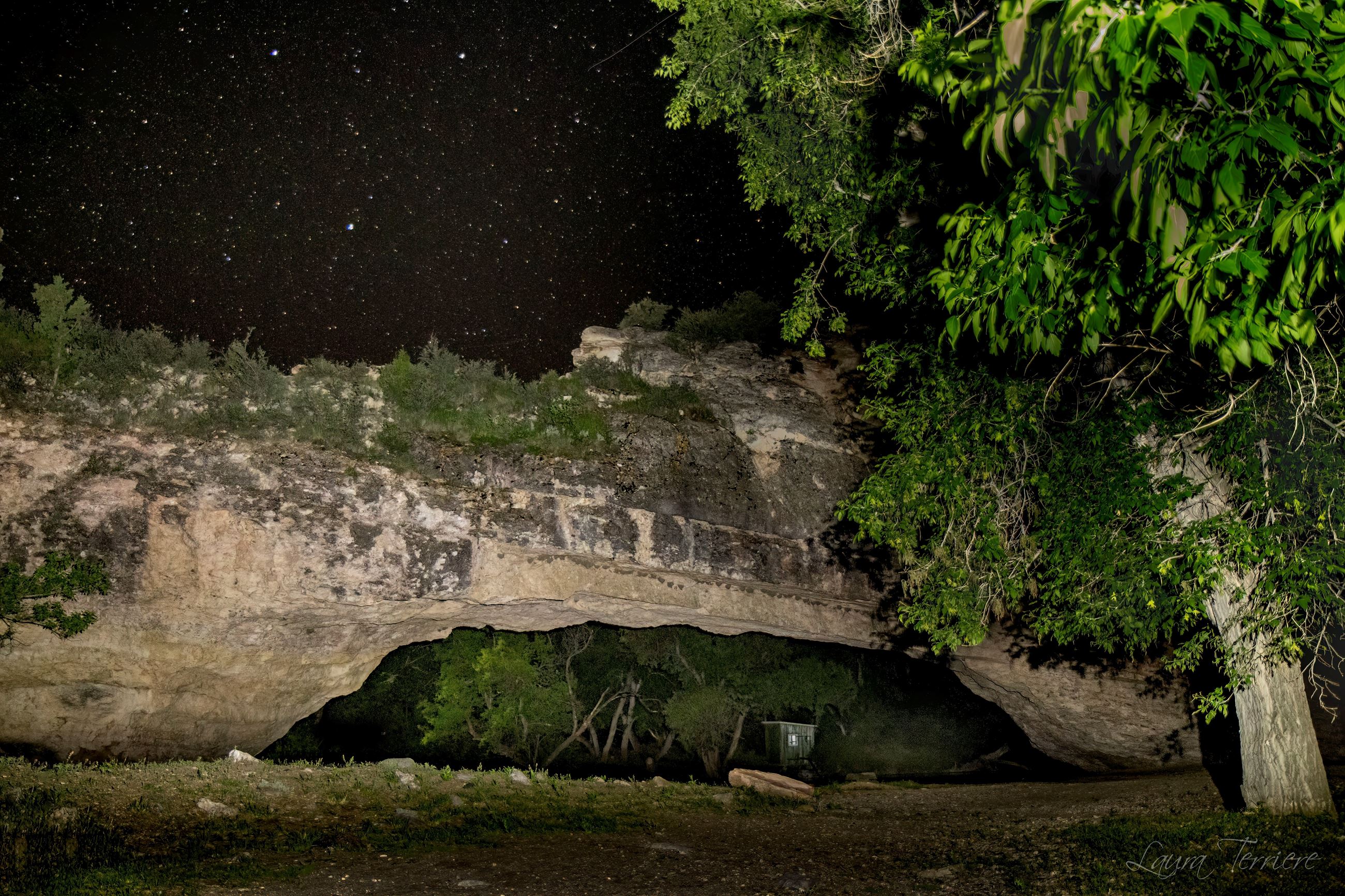 Natural Bridge at Night